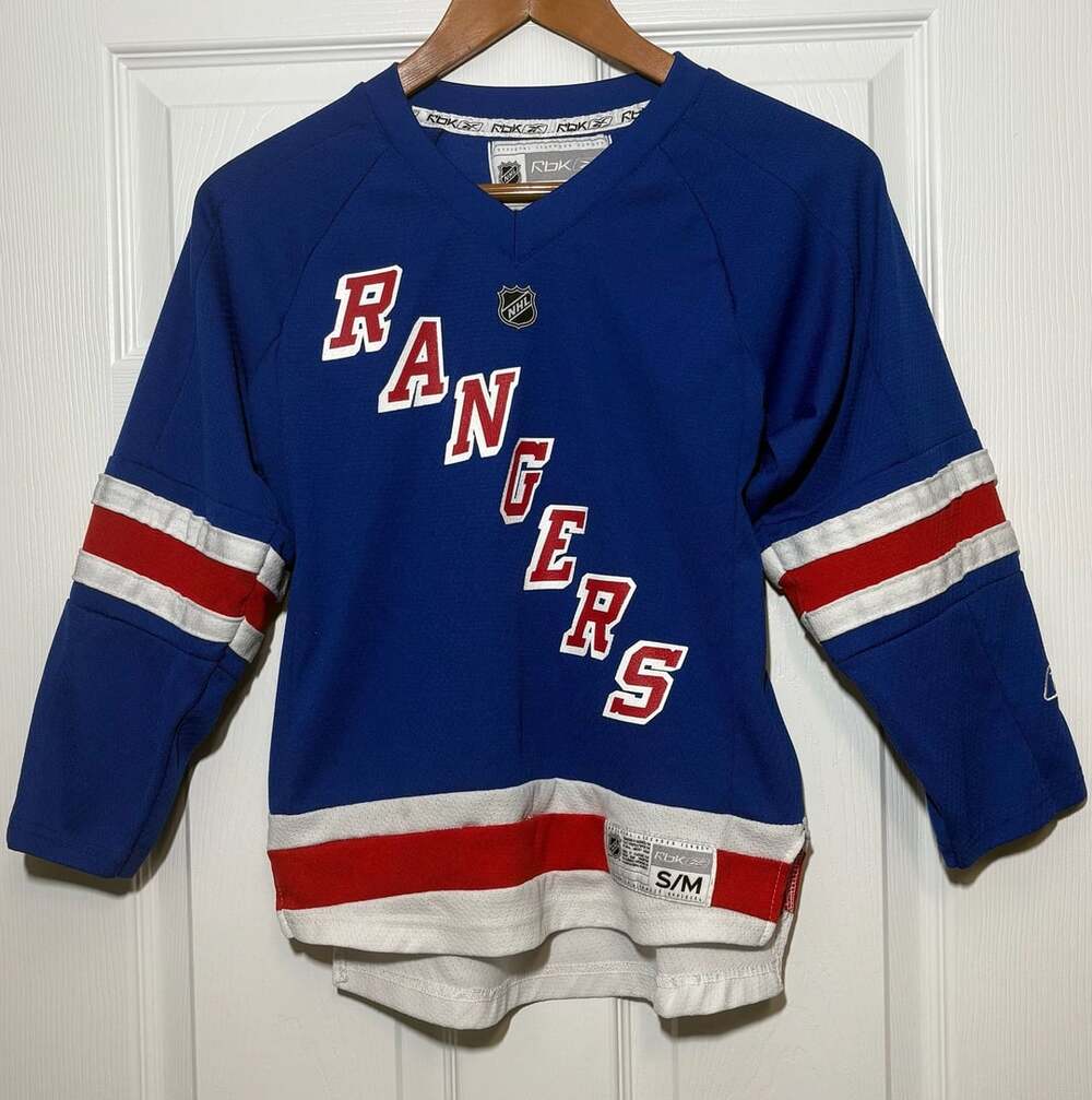 Youth Reebok New York Rangers Jersey S/M Blue NHL Hockey